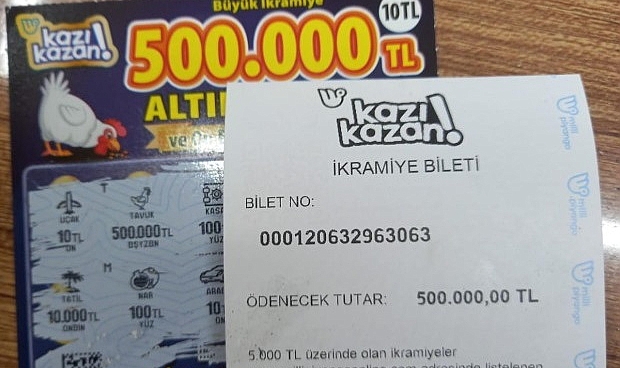 10 liraya 500 bin lira kazandı