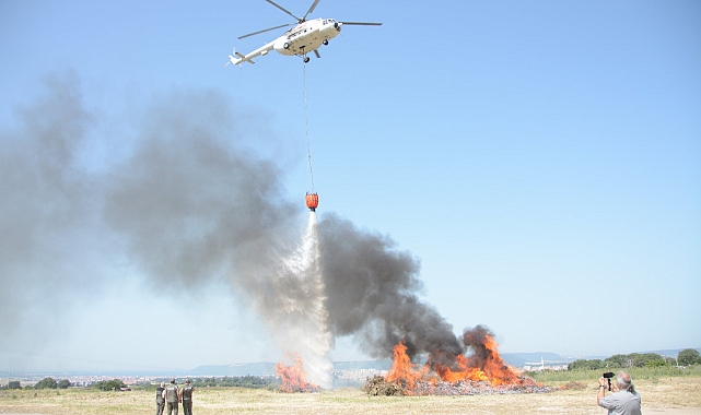 Çanakkale’de orman yangını tatbikatı