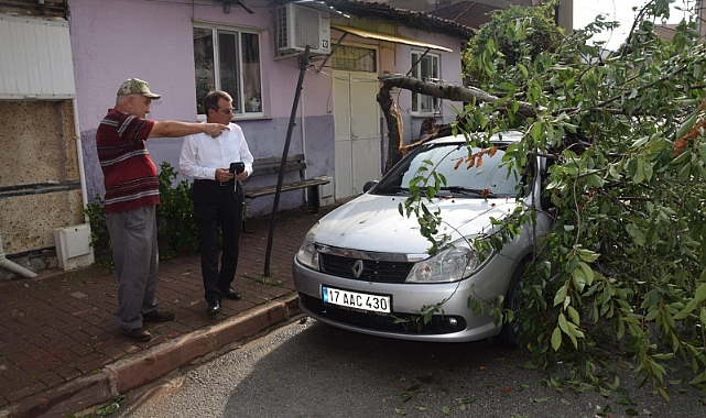 Çan'da dolu ve fırtına