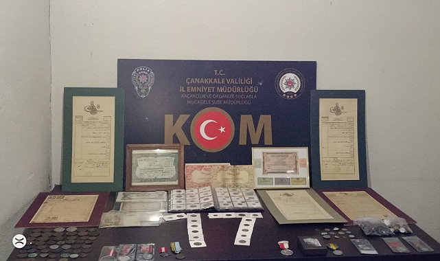 Ayvacık'ta tarihi eser operasyonu