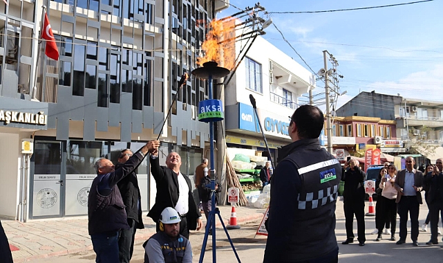Geyikli'de doğal gaz meşalesi yakıldı