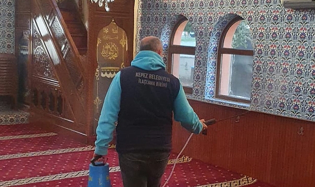Kepez'de rutin dezenfekte çalışması