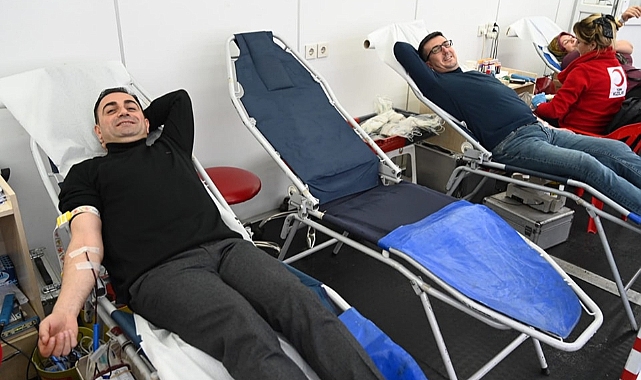 Başkanlardan kan bağışına destek