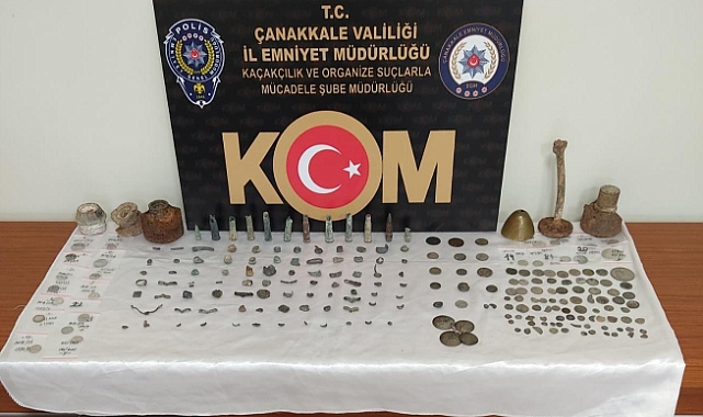 Çanakkale'de tarihi eser operasyonu