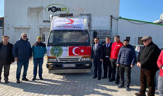 Deprem bölgesine et desteği
