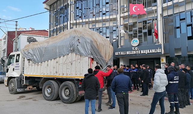 Geyikli'den deprem bölgesine destek