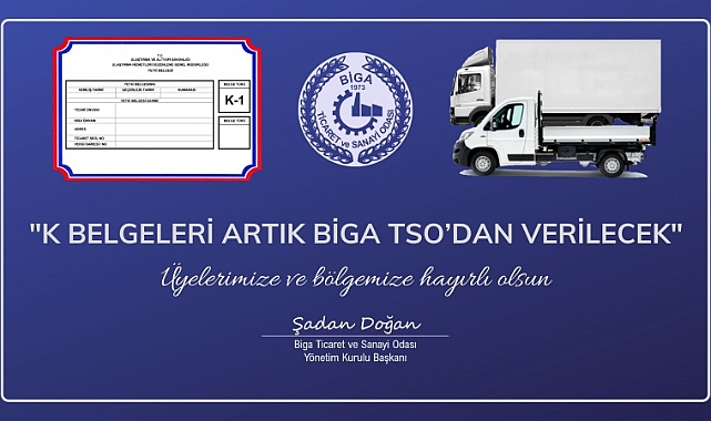 K Belgeleri artık BİGA TSO'dan