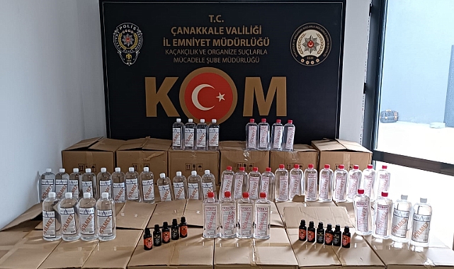 Çanakkale'de sahte içki operasyonu