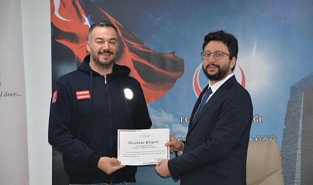 Deprem bölgesine giden ekipler onurlandırıldı