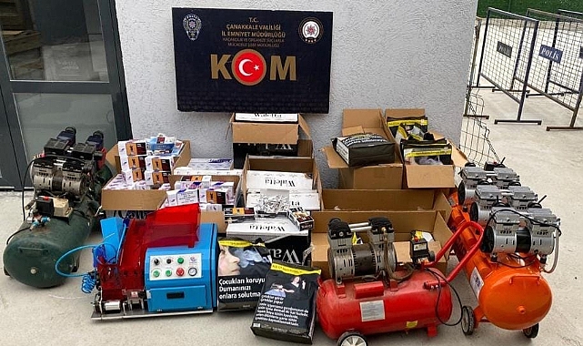 Çanakkale'de kaçak sigara operasyonu