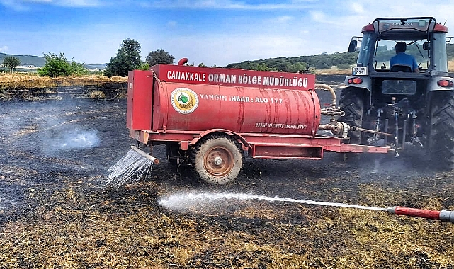 Su tankerleriyle yangına müdahale