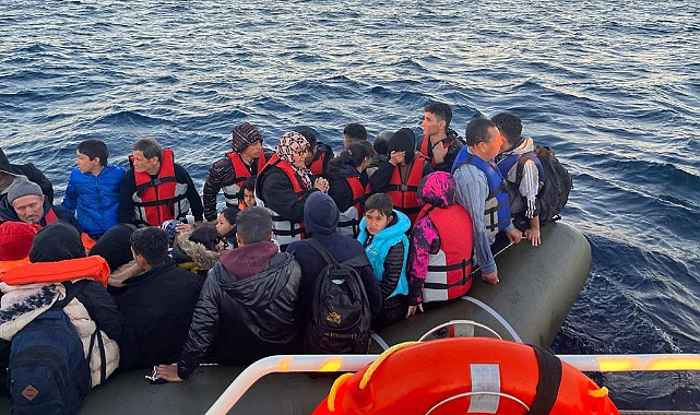 Ayvacık'ta 58 kaçak göçmen yakalandı