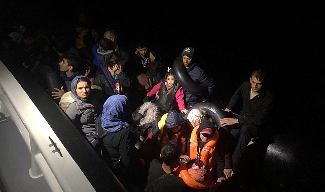 Ayvacık'ta 46 kaçak göçmen kurtarıldı
