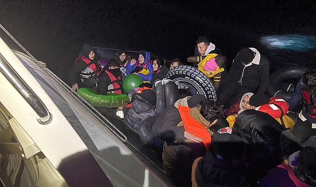 Ayvacık açıklarında 40 kaçak göçmen yakalandı
