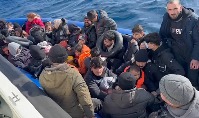 Ayvacık açıklarında göçmen operasyonu