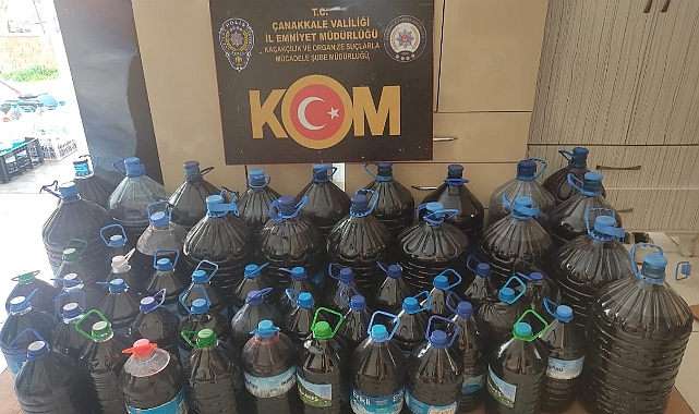 Operasyonda 1027 litre el yapımı şarap ele geçirildi