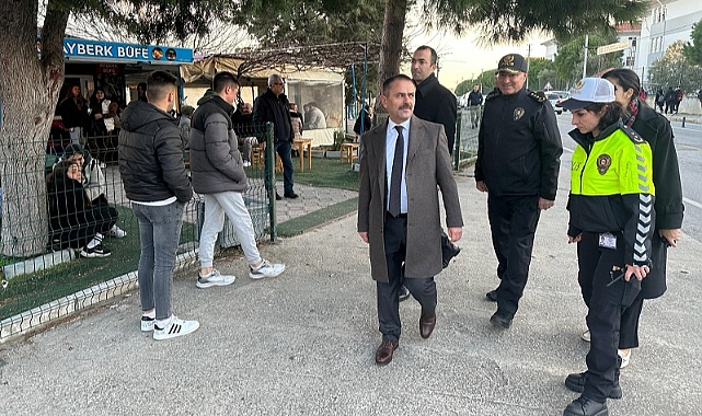 Trafik tedbirlerini yerinde inceledi