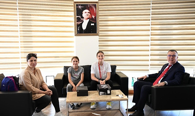 Başkan Arslan, başarılı sporcuyu tebrik etti!