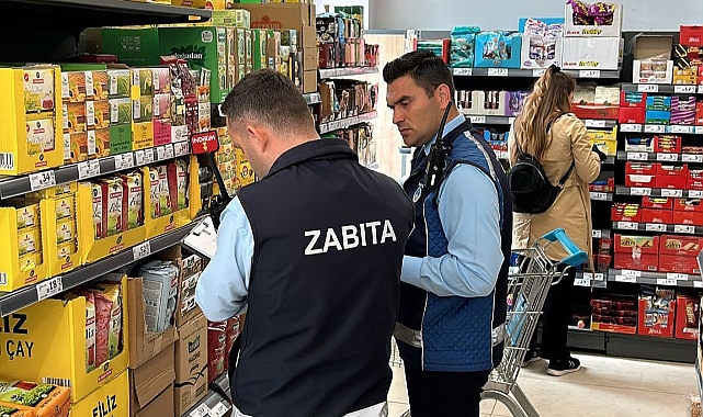 Zabıta ekiplerinden market denetimi