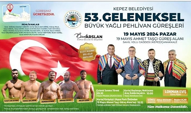 Ünlü pehlivanlar Kepez'de güreşecek
