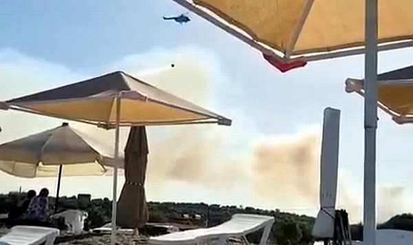 Behramkale'de çıkan yangın kontrol altına alındı