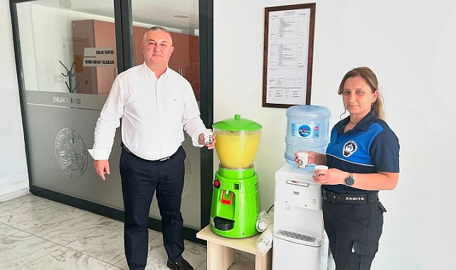 Geyikli Belediyesi'nden limonata ve su ikramı