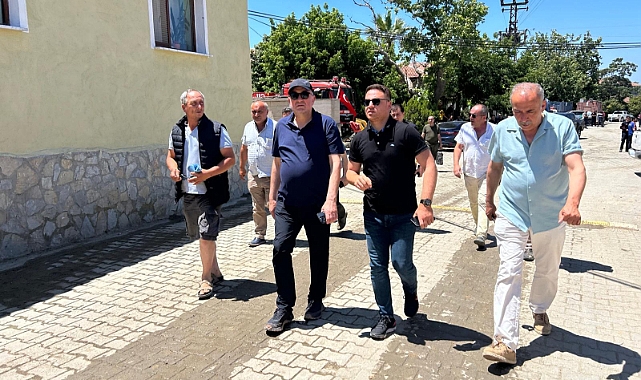 Gider, yangın bölgesinde vatandaşlarla buluştu