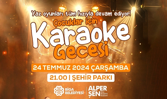 Biga Belediyesi'nden karaoke gecesi