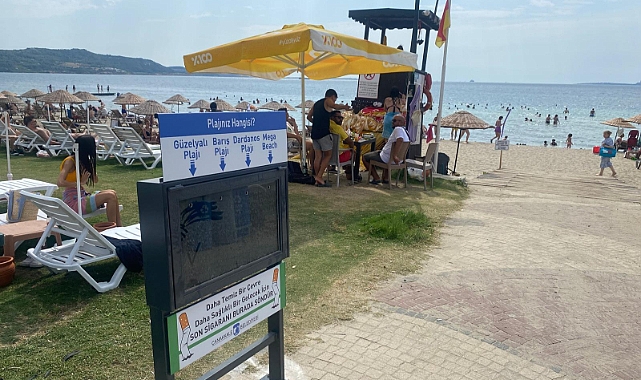 Plajlara İzmarit atık üniteleri yerleştirildi