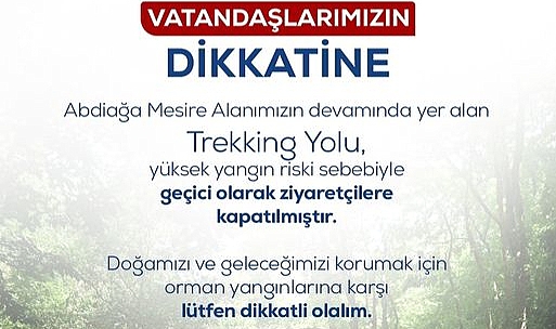 Biga'da Trekking Yolu ziyaretçilere kapatıldı