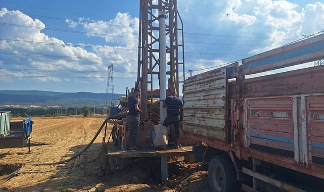 Çekiçler Köyü'nde içme suyu sondaj çalışması