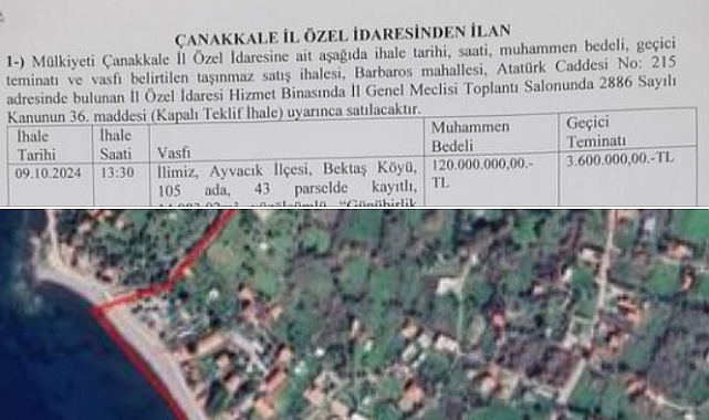 Ayvacık Sivrice Koyundaki Arazi Neden Satılıyor?