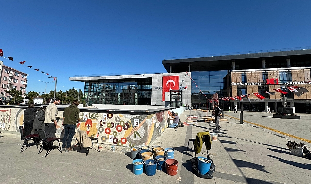 Mozaik Yüzey Kaplama Projesi'nin montaj aşaması başladı