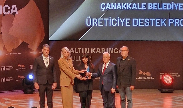 Çanakkale Belediyesi'ne Altın Karınca Ödülü
