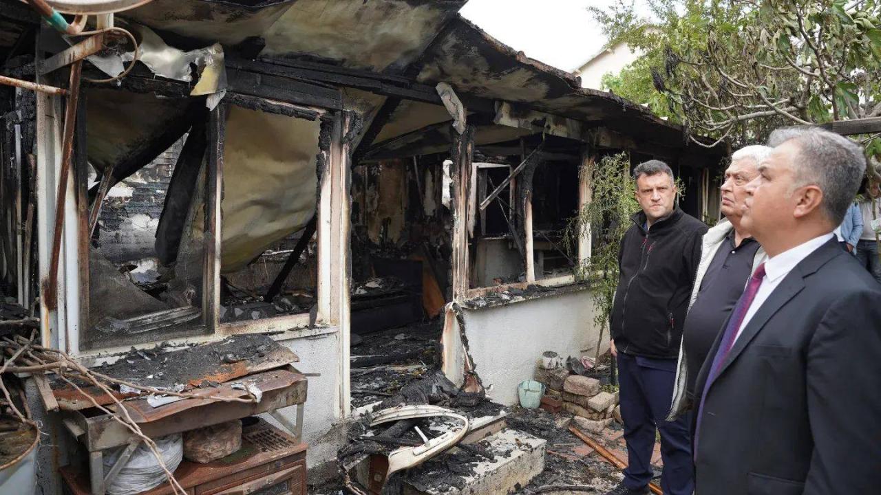 Başkan Harun Arslan, yangınzede aileleri yalnız bırakmadı