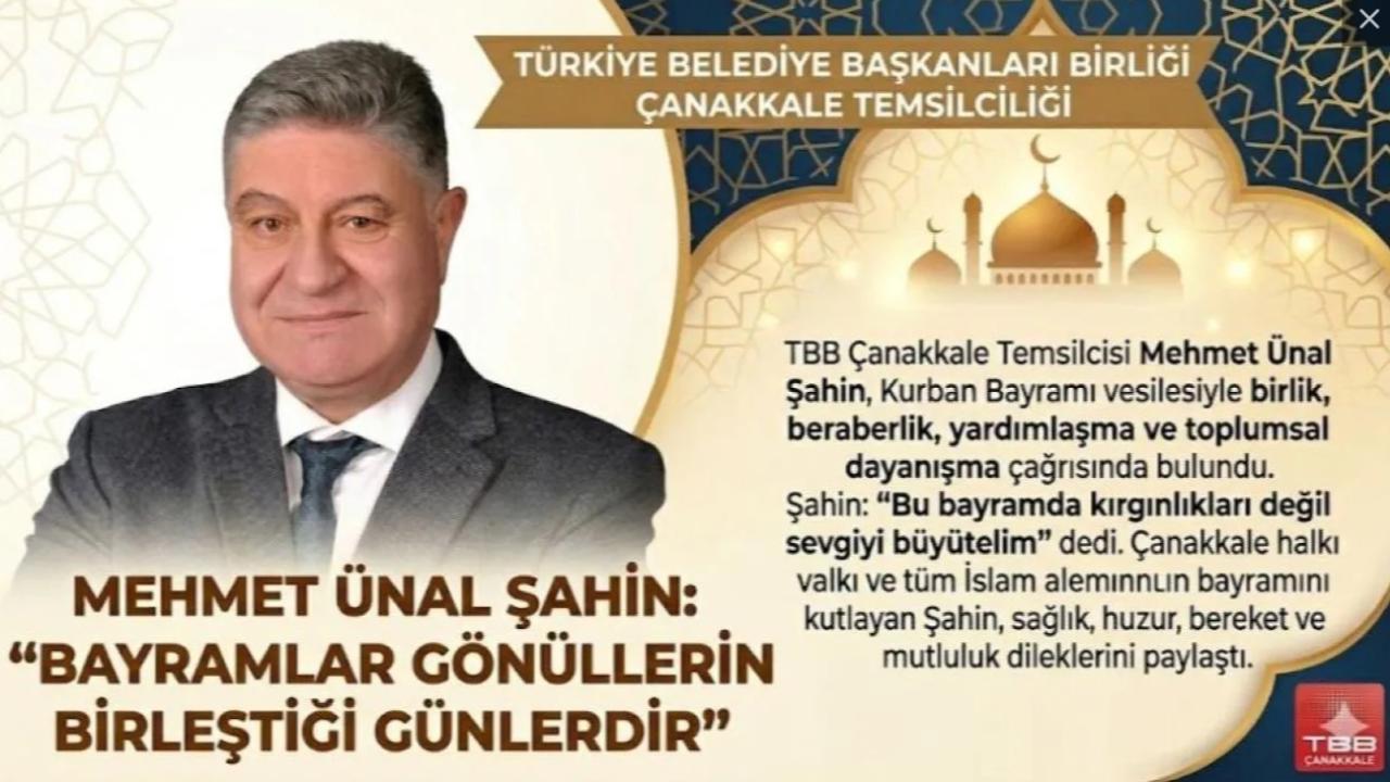 Mehmet Ünal Şahin; “Bayramlar gönüllerin birleştiği günlerdir”