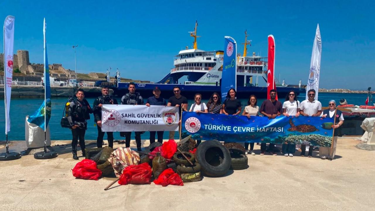 Bozcaada Limanı’nda deniz temizliği!