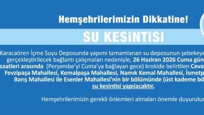 Çanakkale Belediyesi’nden su kesintisi uyarısı