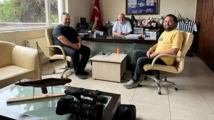 Gazetecilerden Bozcaada belediye başkan Göztepe’ye ziyaret