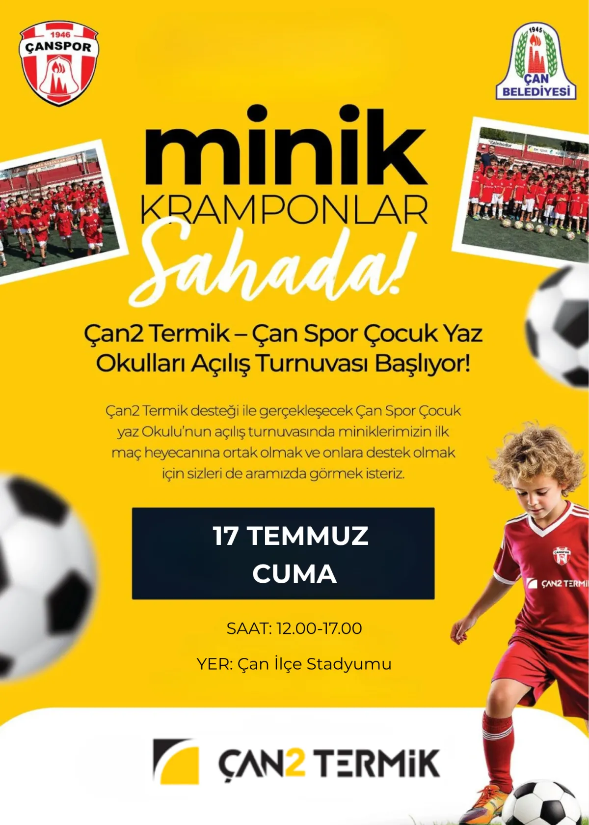 Çan2 Termik’ten 4. yılında da geleceğin sporcularına güçlü destek